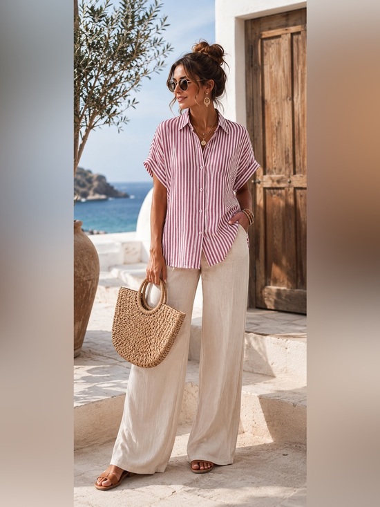 beachlunchlounge Tops - Beach Lunch Lounge | Spencer Button Down Linen Shirt - Size XS